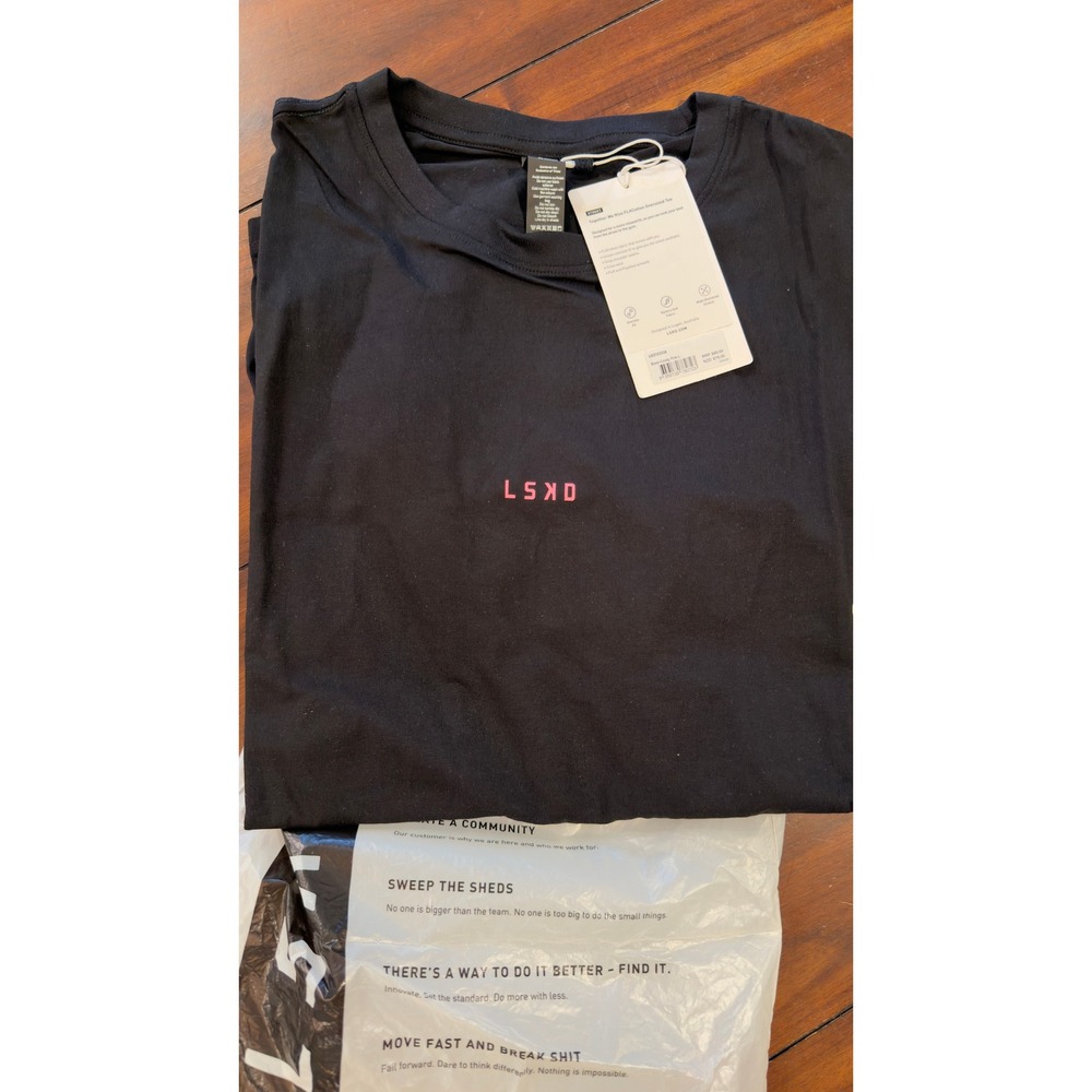 LSKD Together We Rise FLXCotton Oversized Tee Black Candy Pink Large NWT NEW - Picture 13 of 16